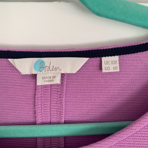 Boden 3/4 Sleeve Lavender Sheath Dress with pockets - Picture 3 of 4